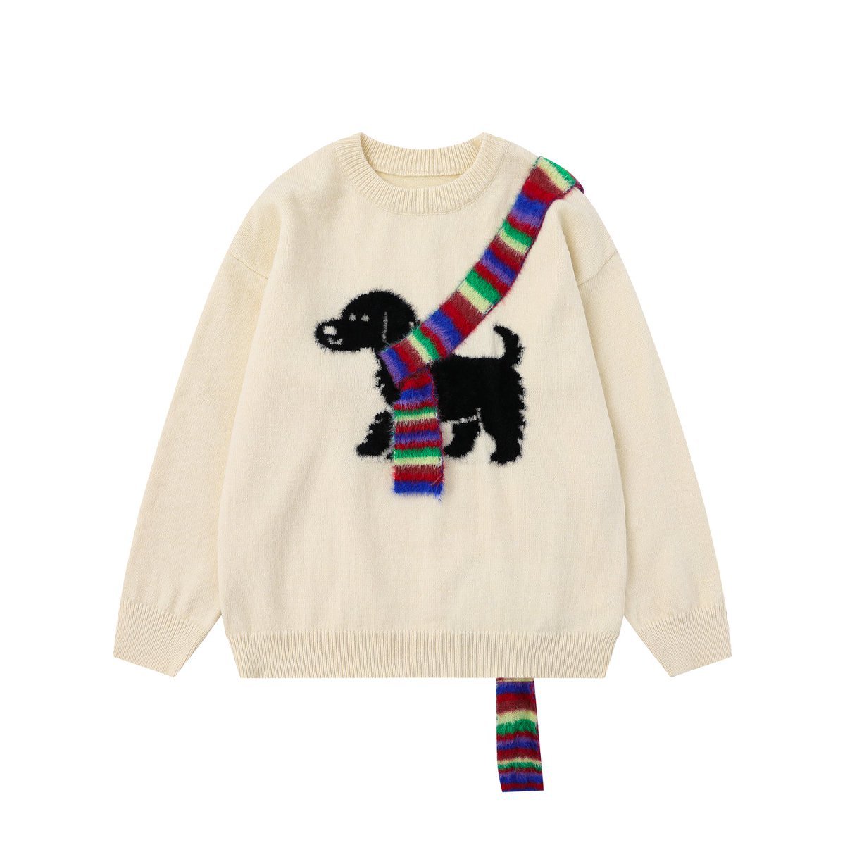 Little dog rainbow scarf sweater — image 4