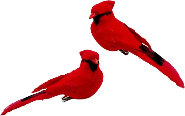 2 Piezas de Pájaros Cardenales Rojos Artificiales Decorativos, Aves Artificiales Navideñas para Árbol, Arreglos Florales, Patio, Jardín y Diseños de Coronas — imagen 1