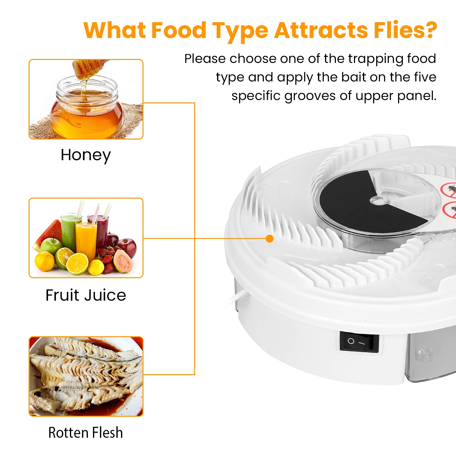 Presa Eléctrica Automática de Moscas con Brazo Rotativo, Repelente de Insectos para Hogar y Restaurante — imagen 3