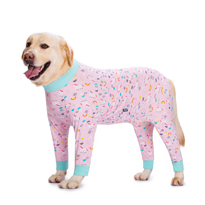 Medium and large dog pet clothing thin design belly protection weaning and sterilization suit — image 17