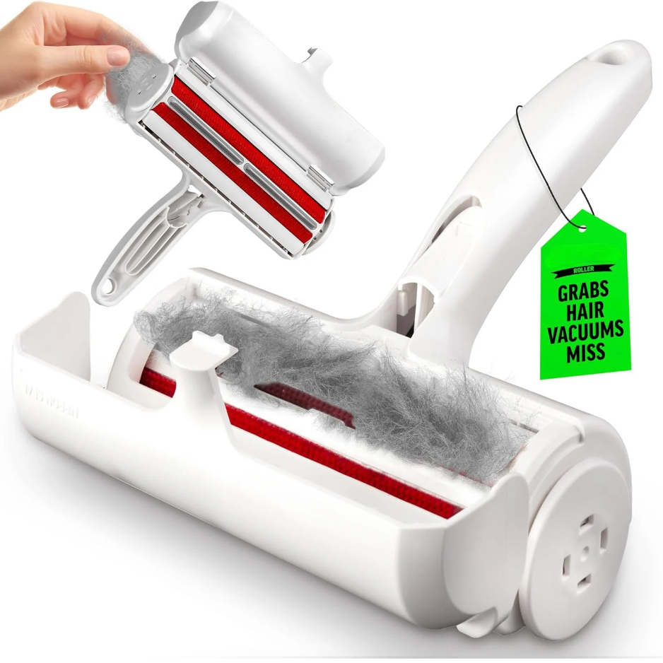 Reusable Pet Hair Remover Roller, Portable Lint Roller For Cat And Dog Hair On Furniture, Couch, Carpet, Car, Rugs And Bedding — image 1