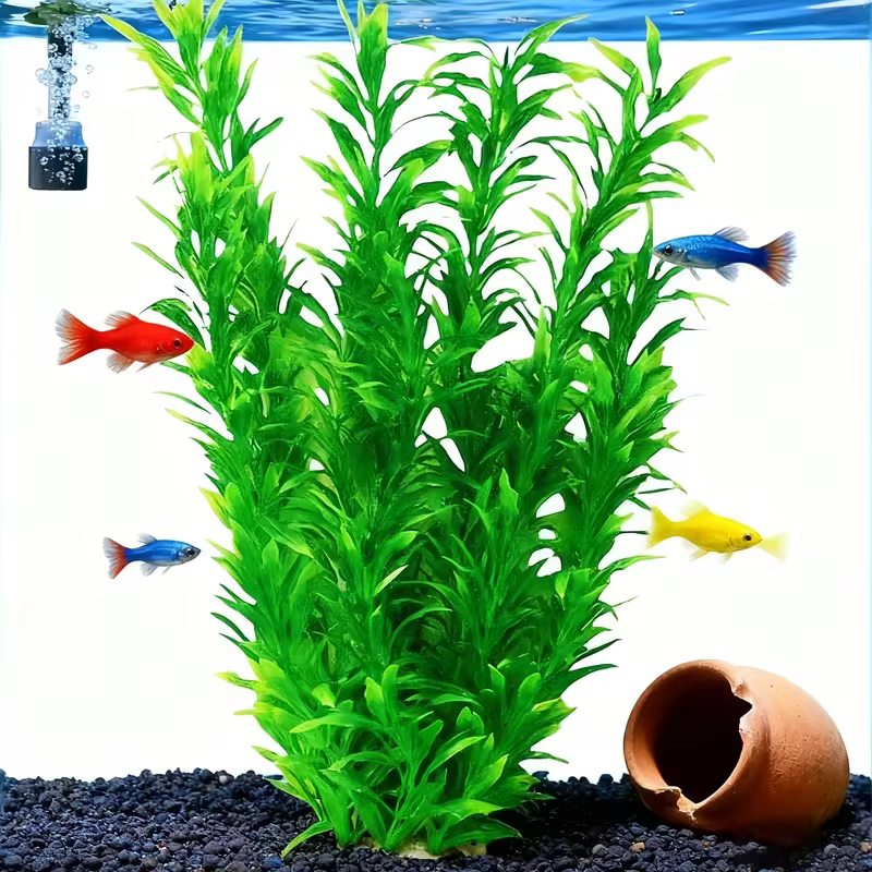 Handmade Aquatic Plant Landscape Green Artificial Aquarium Plant Fish Tank Decoration Realistic For Home Fish Tank Decor — image 5