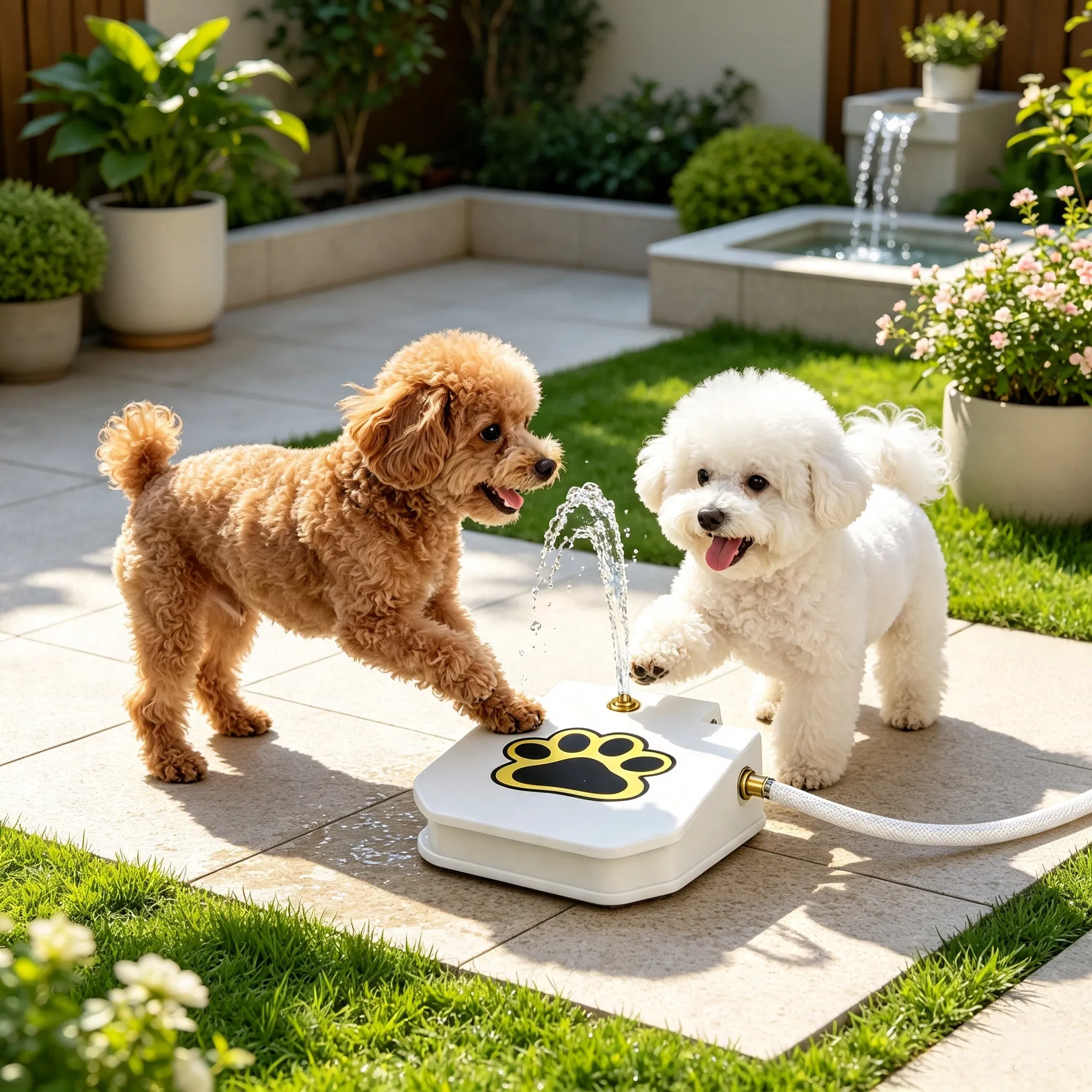 Dog Water Fountain Outdoor, No Electricity Step-On Activated Pet Sprinkler, Paw-Controlled Drinking Dispenser for Large & Small Dogs, Automatic Waterer for Yard, Garden, Lawn — image 6