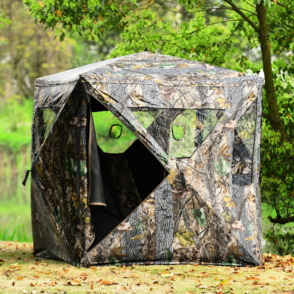 3 Person Portable Pop-Up Ground Hunting Blind With Tie-downs — image 9