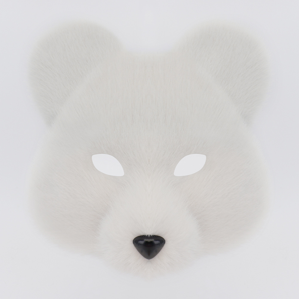 Halloween Fuzzy Costume Set with Realistic Bear Mask and Handmade Bear Paw Gloves for Cosplay and Convention Props — image 12