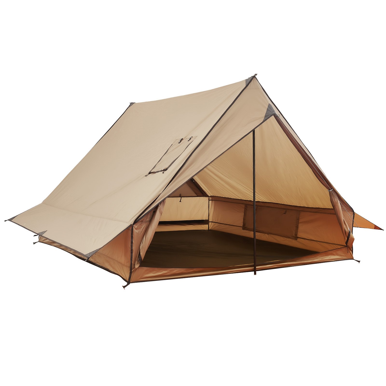 Camping Hot Tent, 2 Persons Cabin Tent With Stove Jack & Poles, Waterproof Winter Tents Shelters With Fireproof Ground Mat, Portable 4 Season Tents For Hiking Fishing Hunting Backpacking — image 1
