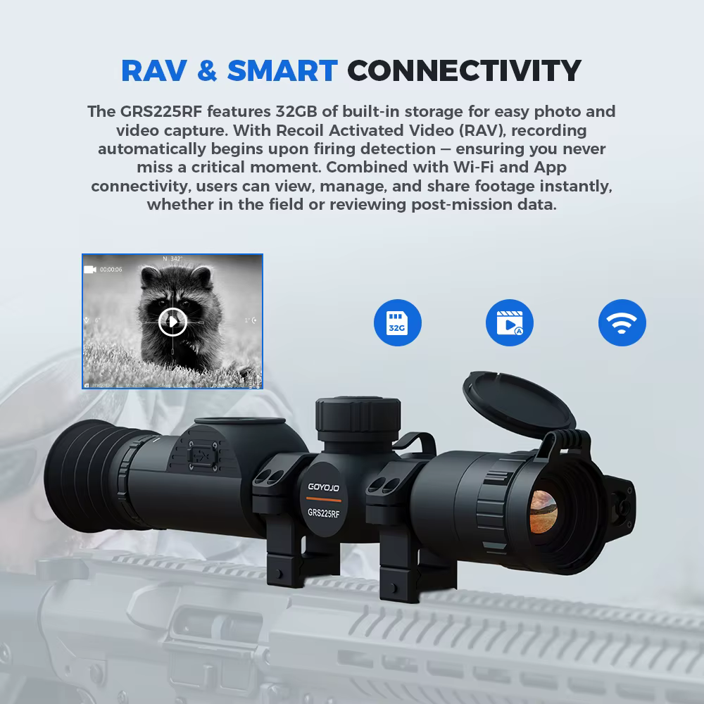 GOYOJO Visor Térmico, 905nm Infrarrojo 1000m Rango de Detección, Impermeable 1-8X Imagen Térmica para Observación Diurna y Nocturna de Animales — imagen 5