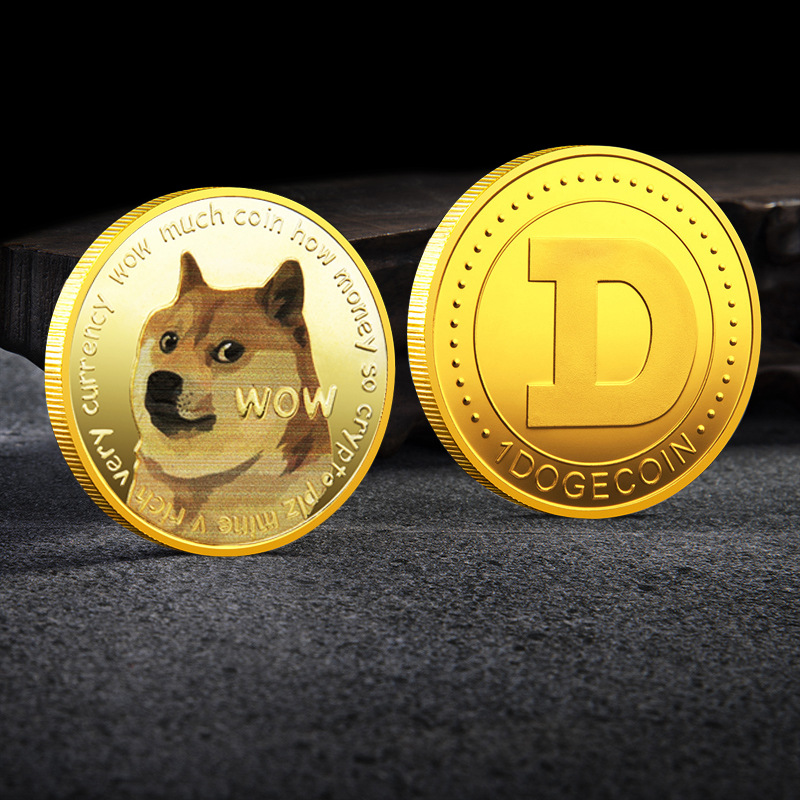 Moneda Comemorativa de Oro Galvanizado con Patrón Cómico de Perros para Coleccionistas y Regalos Dogecoin — imagen 5
