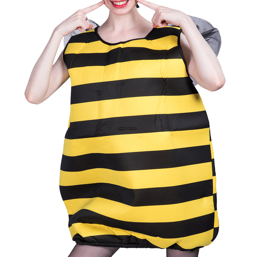Halloween yellow and black stripes sleeveless insect cute bee COS costume — image 5