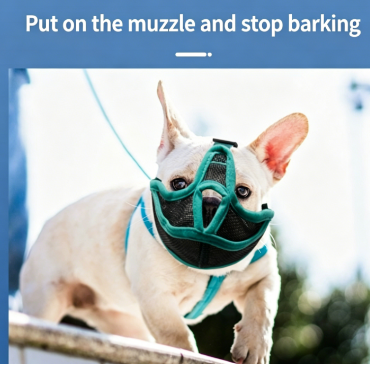Short Snout Dog Muzzle Anti-Barking and Anti-Chewing, Breathable, Suitable for Bulldogs — image 5