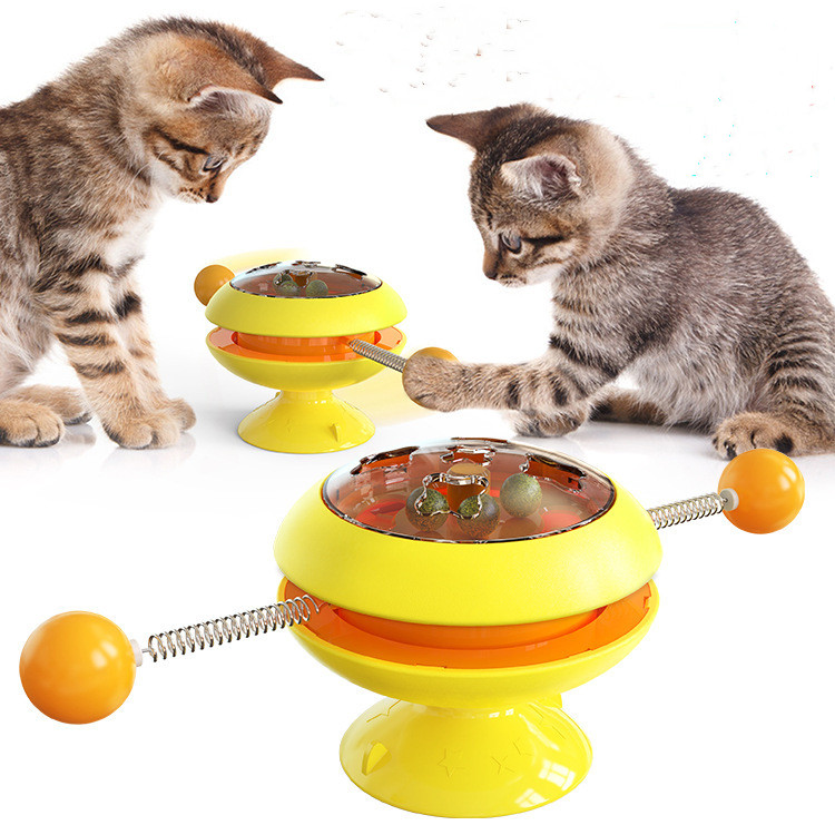 Rotatable Cat Toys Supplies With Catnip Interactive Training Toys For Cats Kitten Cat Accessories Pet Products — image 3