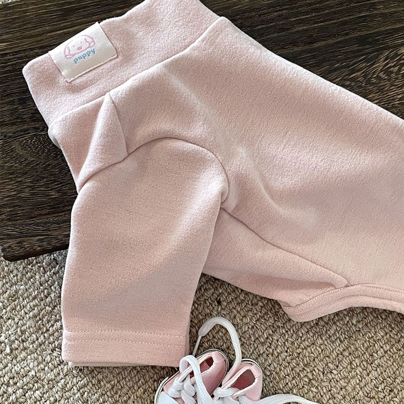 Elastic Pet Onesie, Four-Legged Pajamas for Small to Medium Dogs, Cream Color, Cozy Home Base Shirt, Warm Winter Dog Clothes — image 7