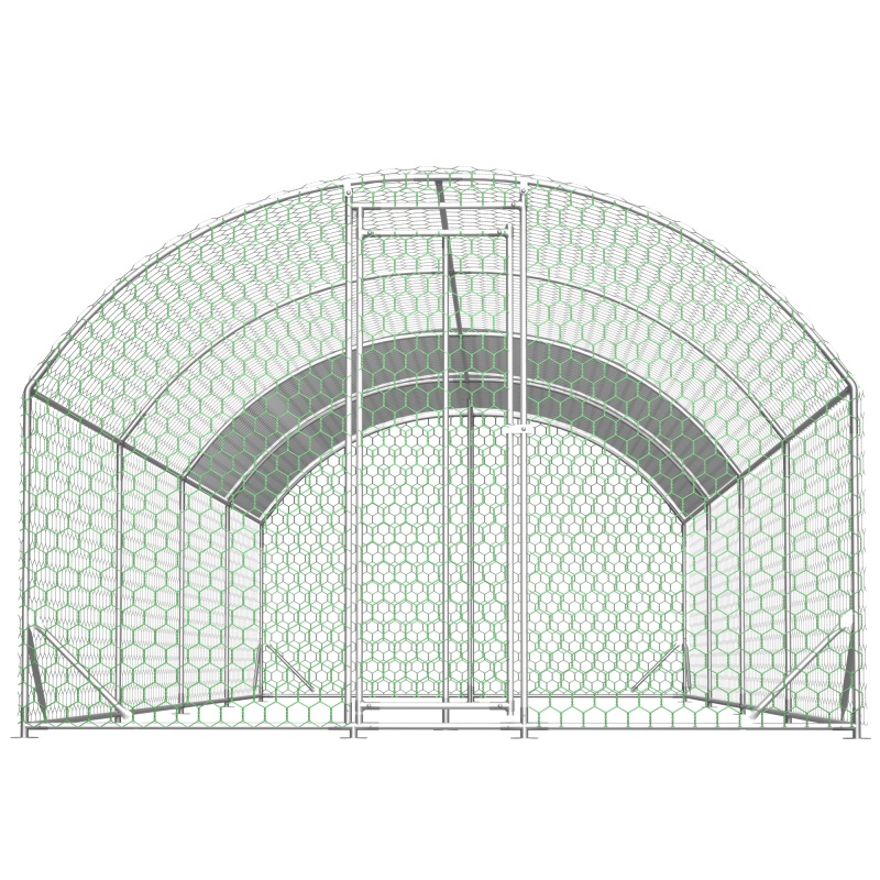 Gallinero de Metal Grande 26'x9'x6', Jaula para Aves de Corral Tipo Walk-in, Corral para Gallinas con Cubierta Impermeable, Granja de Patio Trasero, Corral para Gallinas, Conejos y Patos, Fácil de Armar y Limpiar — imagen 3