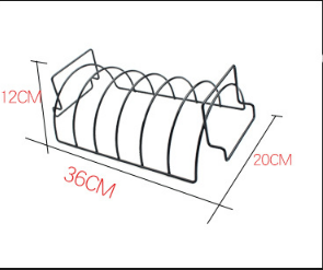 ONEUP Non-Stick Rib Shelf BBQ Stand Barbecue Roast Rack Stainless Steel Grilling BBQ Chicken Beef Ribs Rack Grilling baske — image 5