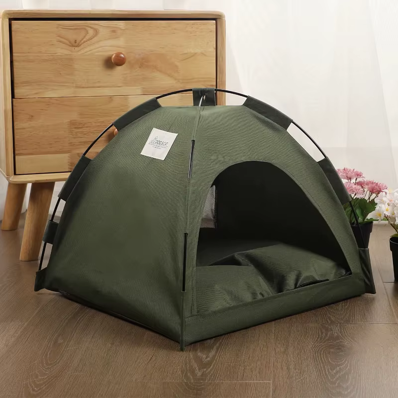 Pet Tent Bed Cats House Supplies Products Accessories Warm Cushions Furniture Sofa Basket Beds Winter Clamshell Kitten Tents Cat — image 5