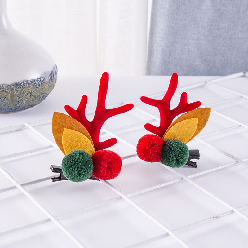 Deer Horn Headwear Hairpin Fairy Christmas Clip Hairpin Photo Taking Hairpin Cute Clip — image 7