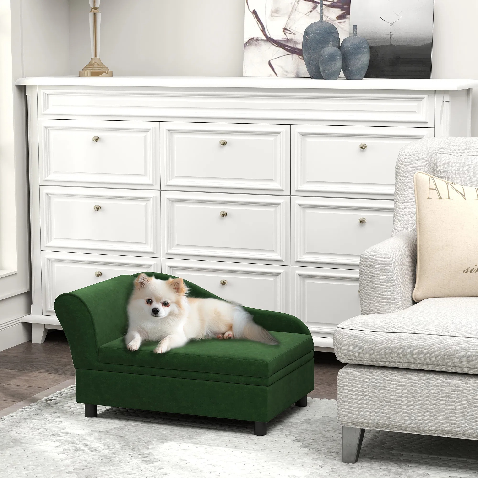 Silla de Descanso para Mascotas con Almacenamiento - Sofá Comodo para Gatos y Perros Pequeños con Espacio Oculto — imagen 6