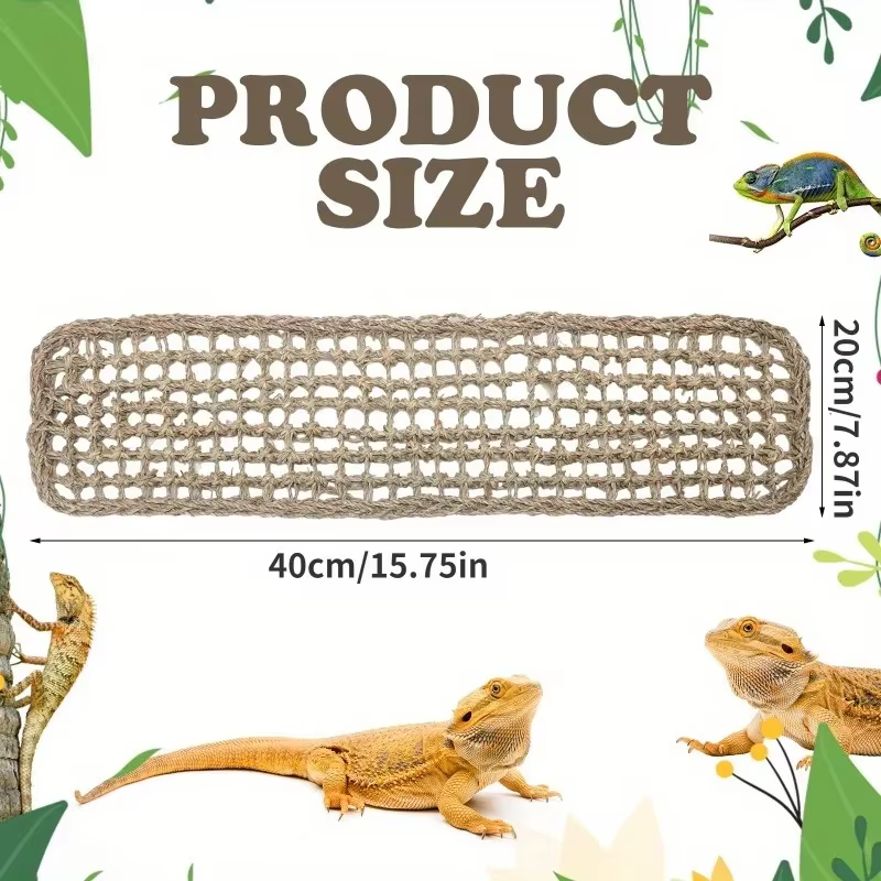 Hamaca de Pasto para Dragón Barbudo, Cojín Cama para Mascotas, Columpio Reposadero para Camaleones, Lagartos, Geckos, Serpientes e Iguanas — imagen 3