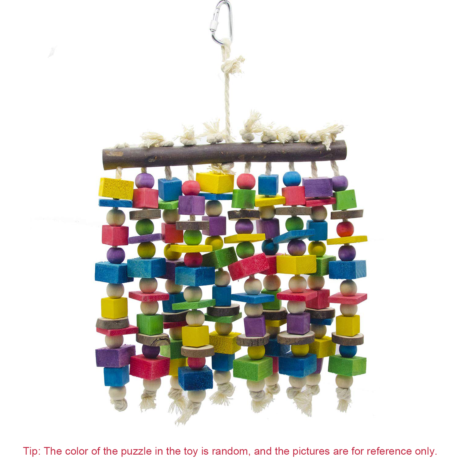 Juguetes de masticación para loros grandes - Bloques de madera naturales multicolores para loros que mastican, ideal para loros africanos grises, macaos y una variedad de loros de Amazonas — imagen 3