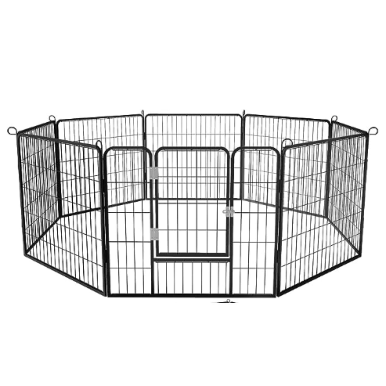 Indoor Outdoor Dog Playpen, Premium Pet Puppy Fence With Gate, Portable Cage — image 1