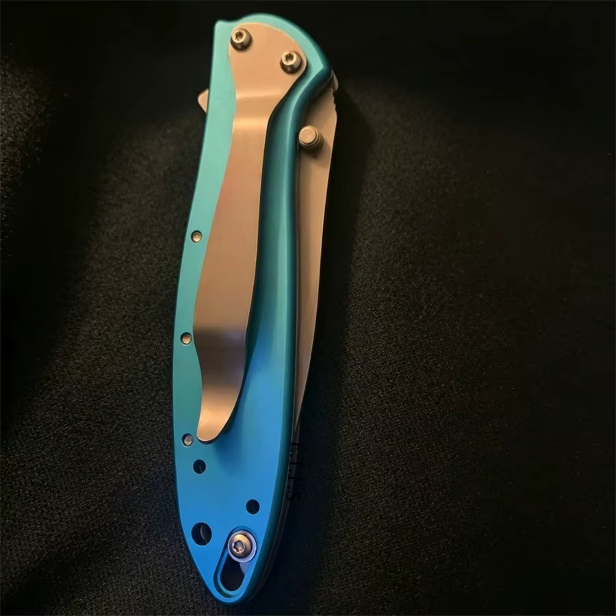 Ks1660 Ken Onion Leek Assisted Flipper Knife 3" Bead Blast Plain Blade Outdoor Camping Hunting Survival EDC Pocket Knife — image 4