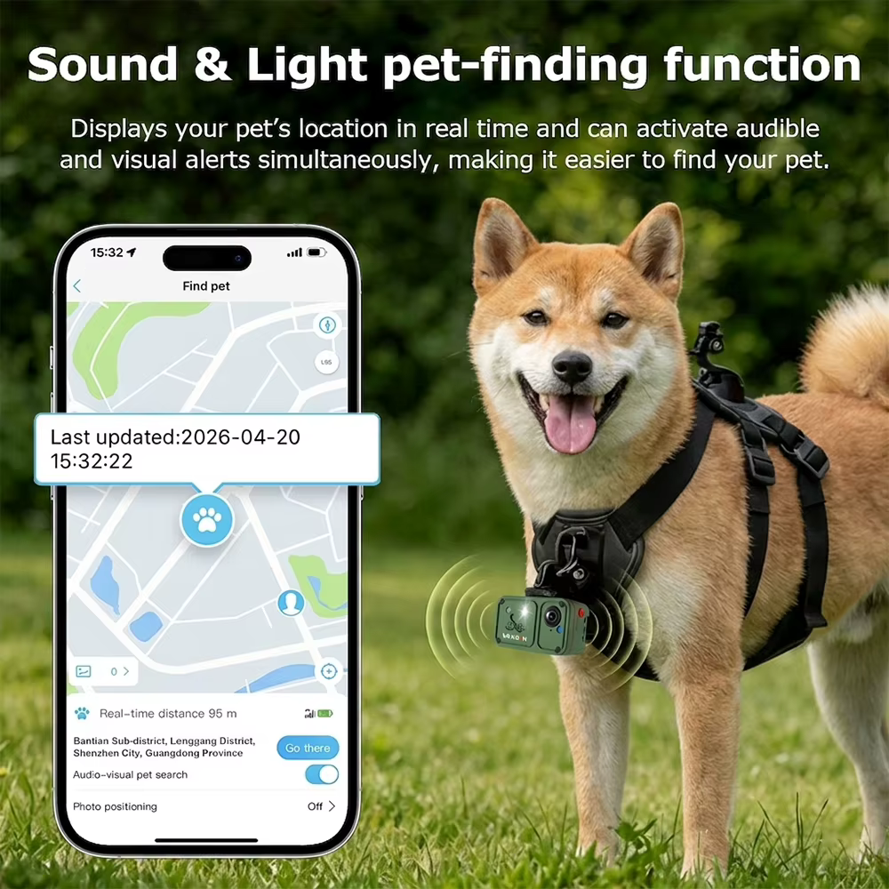 UBOX PRO New 4MP Outdoor Pet POV Camera Pet Camera with Wearable Back Frame Mini Pet View Recorder GPS/LBS/Image/Sound Tracking — image 3