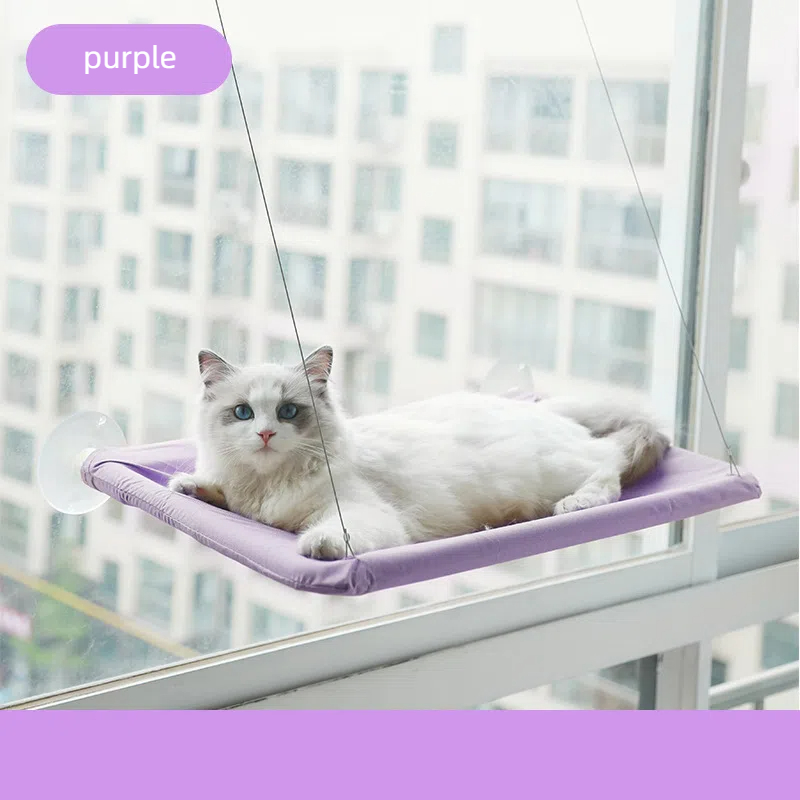 Hammaca para gatos de cuatro estaciones - Cama plegable para ventanas con sujeción por adherencia para mascotas — imagen 8