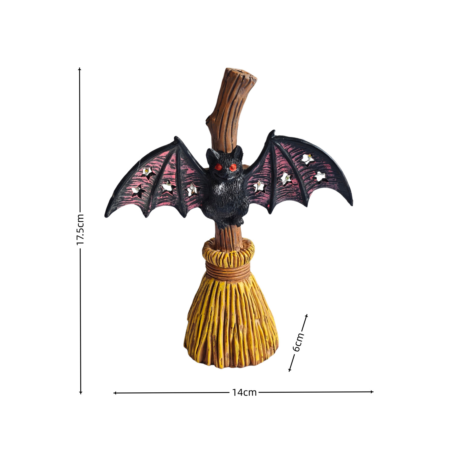 Decoración de Murciélago para Halloween - Escoba Fantasma Jardín — imagen 7