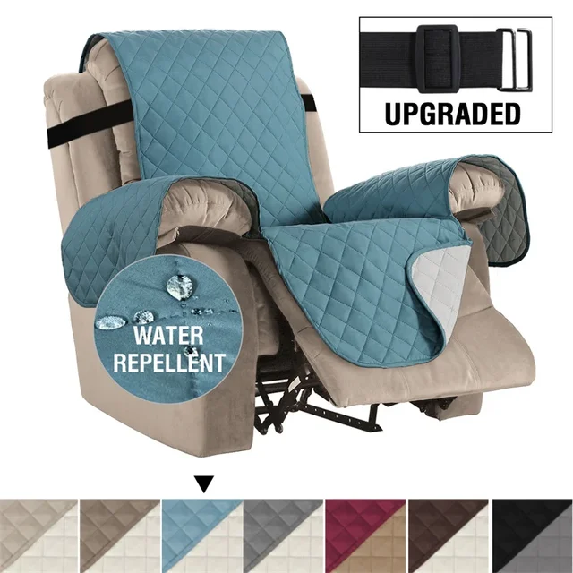 Waterproof Recliner Cover Snap Fixed Pet Dog Kids Sofa Mat Couch Slipcovers For Living Room Dustproof Furniture Protector Covers — image 7