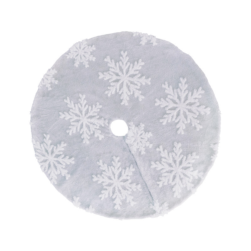 Christmas Decoration Supplies Pure White Falling Water Rabbit Fluffy Snowflake Christmas Tree Skirt Long Hair Section Tree Skirt — image 11