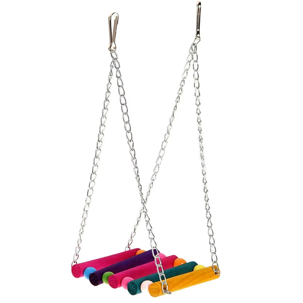 Juguetes para Aves - Colgador de Hamaca para Pájaros, Loros y Canarios — imagen 6