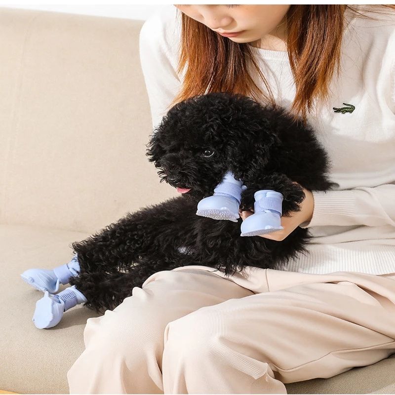 Dog Shoes Waterproof Anti-Skid And Wear-Resistant Outdoor Dog Rain Shoes Pet Scratch Proof Cat Shoes Supplies — image 6