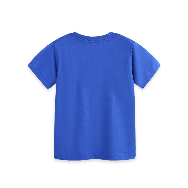 Dinosaur print short sleeved round neck T-shirt — image 4