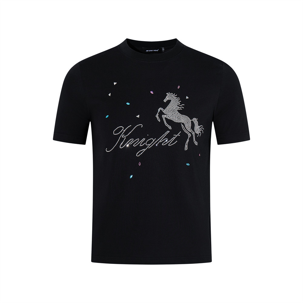 Camiseta de Manga Corta con Caballo Animal y Pedrería — imagen 6