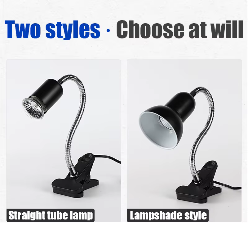 Soporte de lámpara de calefacción para reptiles con luz UVA UVB rotatable punto de calor simulación del sol para tortuga lagarto dimmer 220-240V — imagen 2
