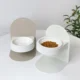Ceramic Tall Slanting Cat Bowl Neck Protection Not Easy To Knock Over The Food Bowl Magnetic Lifting Pet Cat Drinking Bowl — image 2