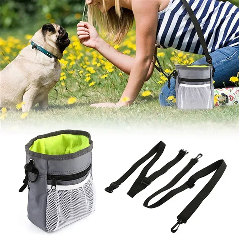 Pet Dog Puppy Training Treat Snack Pet Feed Pocket Pouch Multifunctional Pouch Food Crossbody Bag Pocket Dogwalking Waist Bag — image 2