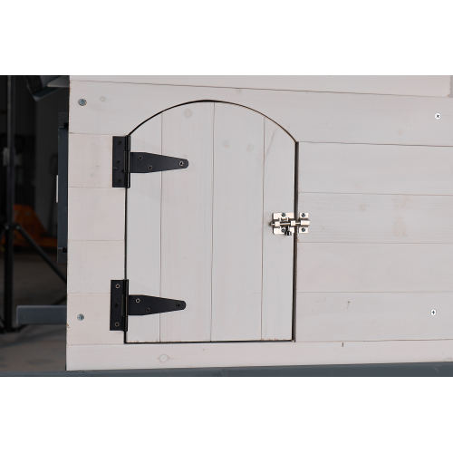 Gallinero y Conejera de Madera de Doble Nivel de 53 Pulgadas, para Interior/Exterior, Impermeable, con Techo, Escalera y Bandeja de Limpieza Removible, Adecuada para Mascotas Pequeñas y Medianas — imagen 5