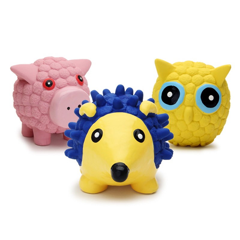 Juguetes de Sonido para Mascotas Resistentes a Mordeduras con Latex de Hámster, Cerdo, Oso y Animales — imagen 1
