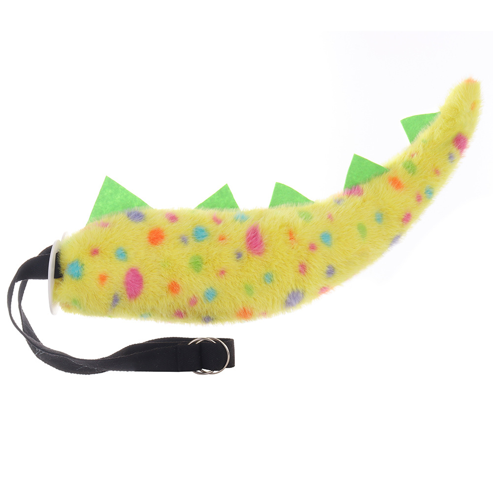 Halloween Green Dinosaur Tail Cosplay Monster Sulley Tail Adjustable Children's Performance Stage Prop — image 9