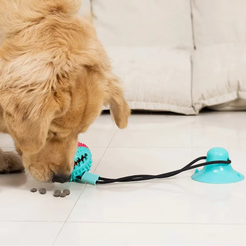 Juguetes para Perros de Alimento con Cepillo Dental en Silicona y Succion para Mordisqueo Interactivo — imagen 2