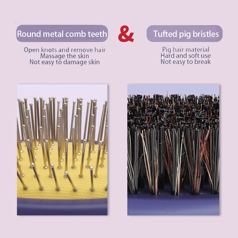 Pet Products Pet Double Face Comb Dog Cat Beauty Air Bag Massage Needle Comb Pet Pig Hair Removal Brush — image 2