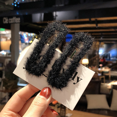 Par de Broches Geométricos Cuadrados Estilo Coreano Minimalista de Pelo Sintético Tipo Conejo, Broche Para Cabello Femenino, Accesorios Para el Cabello — imagen 8