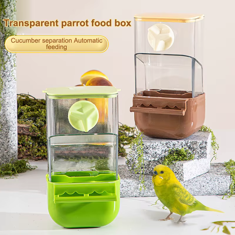 Comederos Automáticos para Aves de Interior, Herramientas de Alimentación, Contenedor Dispensador para Jaula de Loros, Set de Alimentación Plástico Atornillable — imagen 3