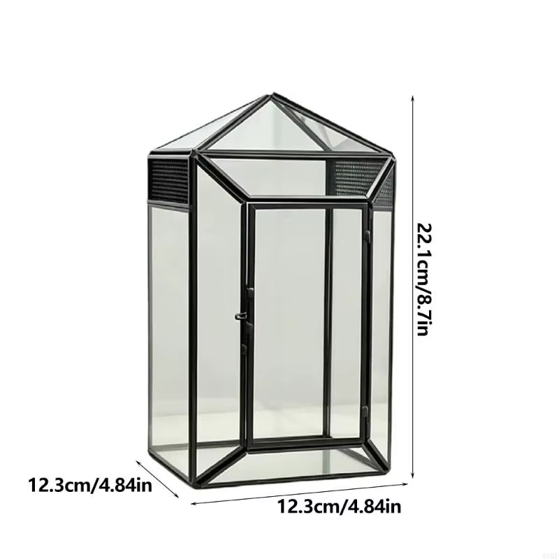 Glass Terrarium Habitat Enclosure for Small Reptiles and Amphibians with Clear Surfaces, Enclosed Case, and Single Front Door — image 6