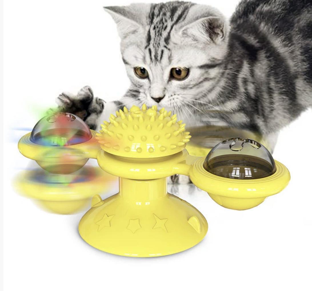 Juguetes de Entretenimiento para Gatos Interactivos con Lámpara LED, Suporte de Pegamento y Hierba de Gato - Conjunto de Ejercicio y Diversión para Casas — imagen 9