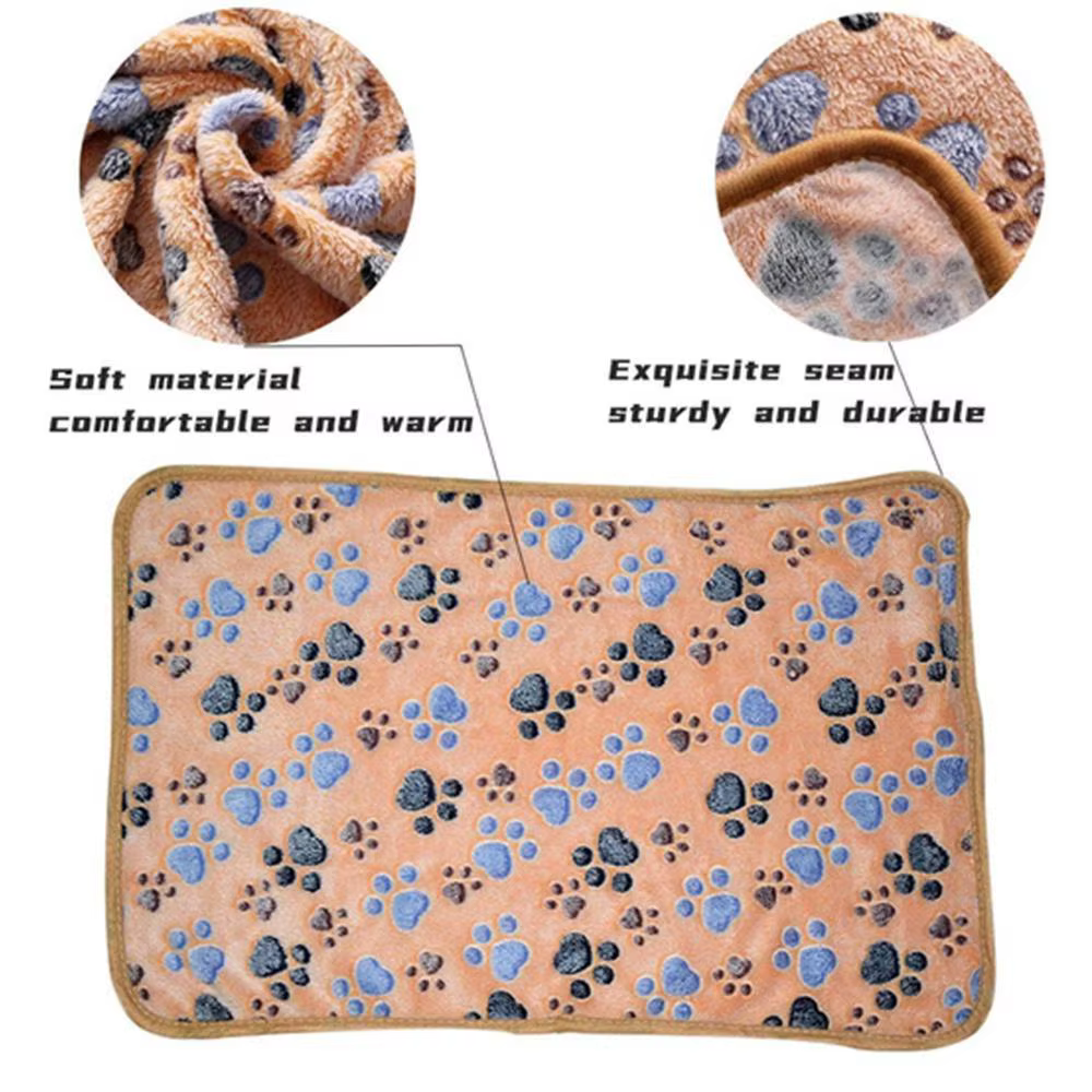 Soft Fluffy Pet Blanket Cute Cartoon Pattern Pet Mat Warm and Comfortable Blanket for Cat Dogs — image 5