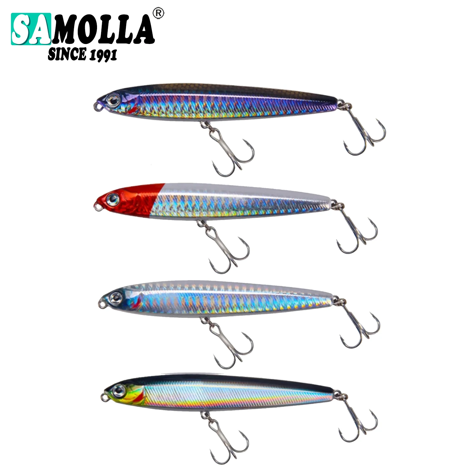 Líura de Pesca 4 piezas/paquete Punzón Sumergible 10 cm 24 g Equipo de Pescar en Salada Líuras para Peces Atarrayos de Troleo Accesorios de Pesca — imagen 1