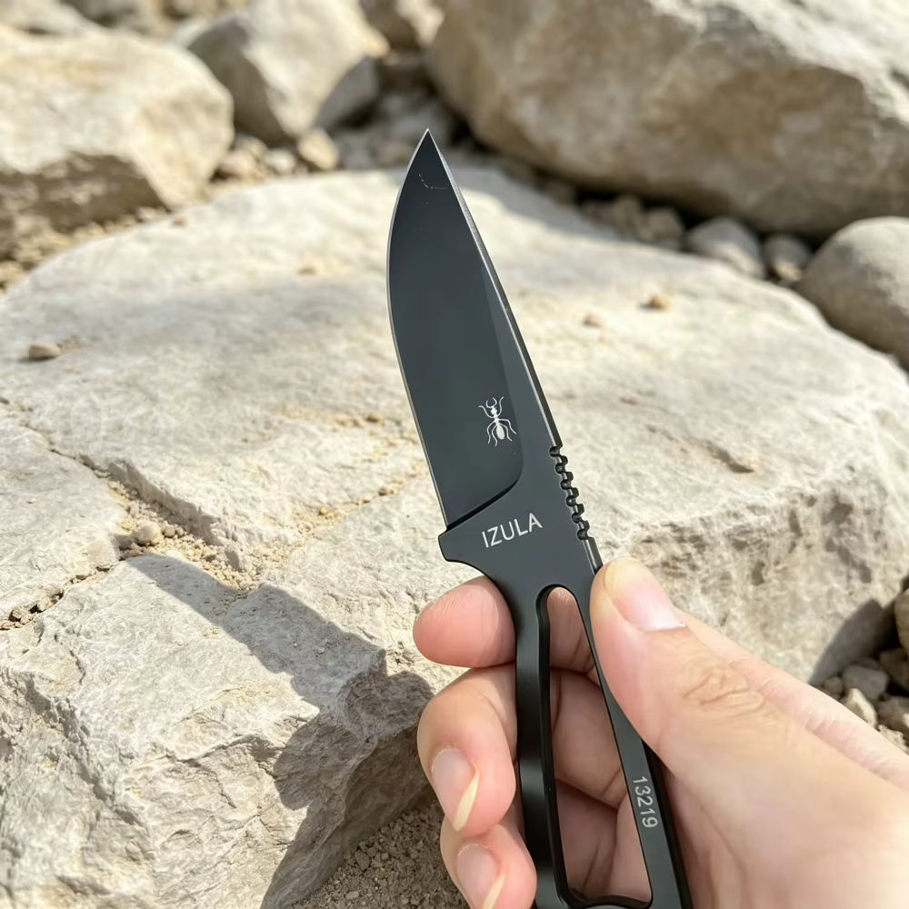 IZULA Camping Fishing Adventure Knife with Kydex Sheath High Hardness Outdoor Straight Knife Stainless Steel Pocket Daily Knives — image 5