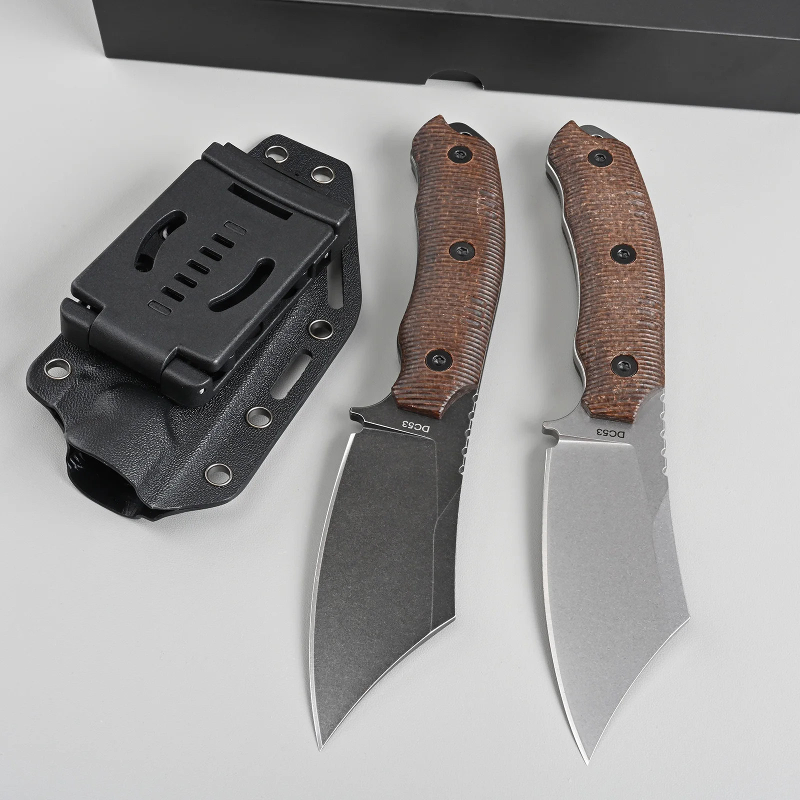 SDOKEDC DC53 Steel Fixed Blade Knife Micarta Handle Outdoor Camping Fishing EDC Utility Tool For Men — image 1